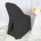 1 Piece Black Polyester Chair Cover for Classic Folding Seating